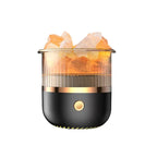 Himalaya salt crystal lamp & essential oil diffuser, USB ultrasonic humidifier for home & office