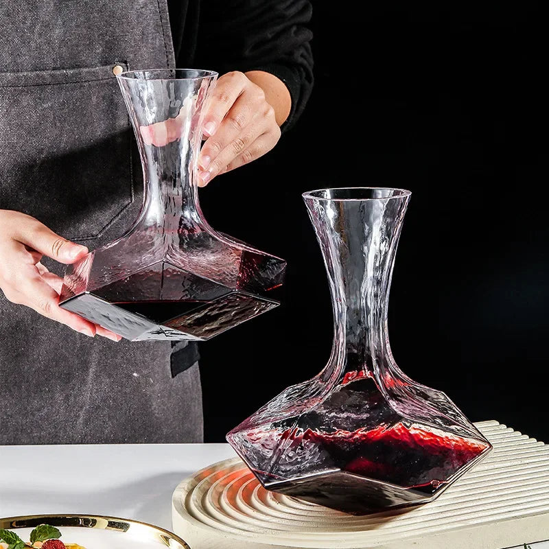 Irregular Crystal Glass Wine Decanter