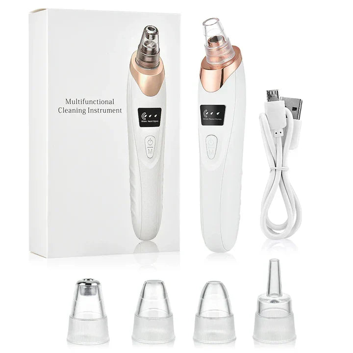 Electric blackhead removal device and facial cleansing instrument