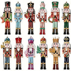 Wood Gloss | Christmas Ornament Nutcracker | 12-piece Set | Wooden Ornaments for Hanging | Christmas Decorations & Decor for Christmas 2024/2025