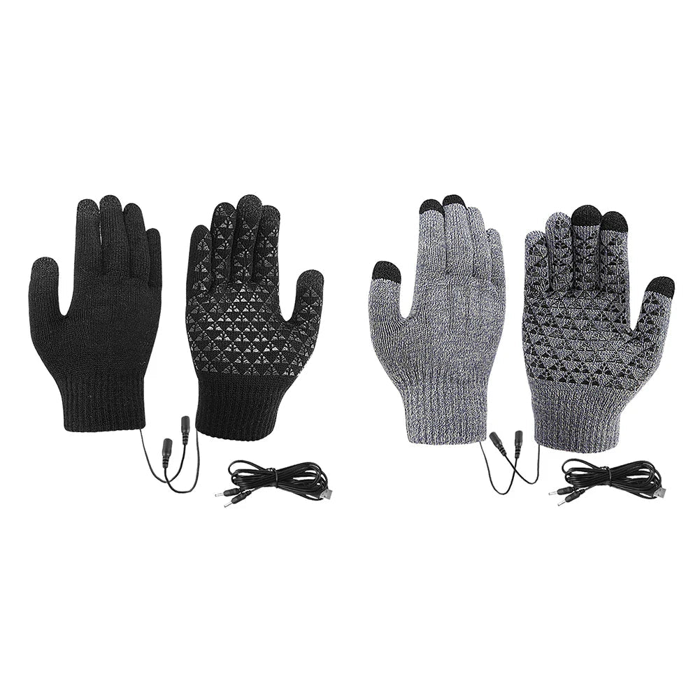 Heated Gloves FROSTIQ | USB Charging | Touchscreen & Non-Slip | Winter Thermal Gloves for Outdoor & Cycling