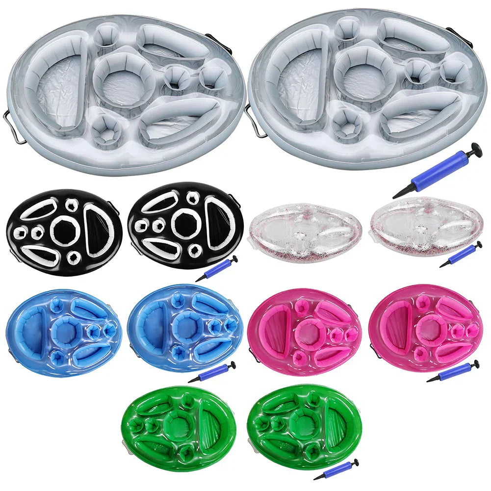 Poolvino Drink Holder | Inflatable & Environmentally Friendly | Anti-Tip Design | For Pool & Beach