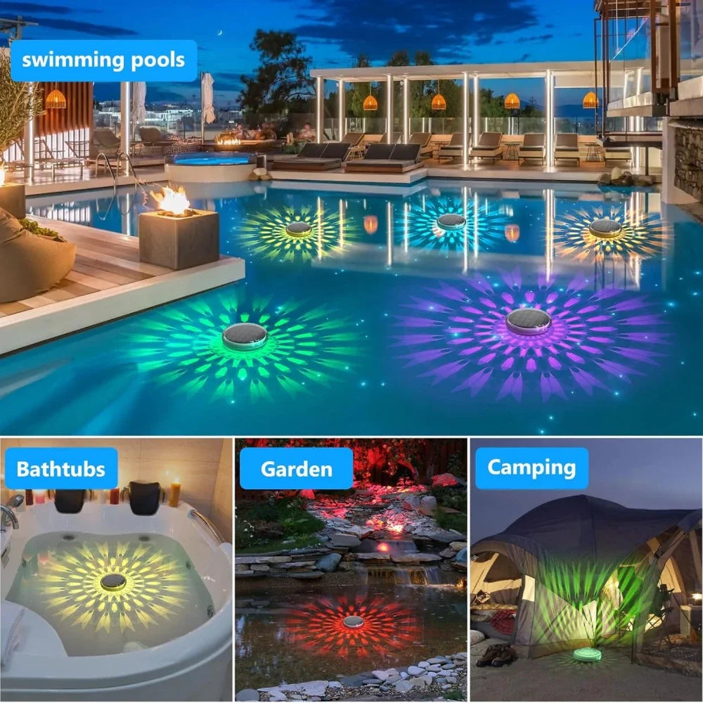 Solar-Poollight LumiFloat RGB | Floating LED Light with Color Change | IPX7 Waterproof | For Pool, Hot Tub & Party