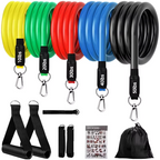 Complete Resistance Band Fitness Set with Handles and Ankle Straps