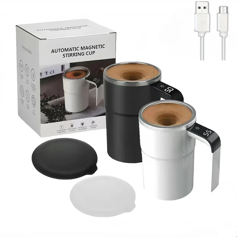 Digital Temperature Display Self Stirring Coffee Mug