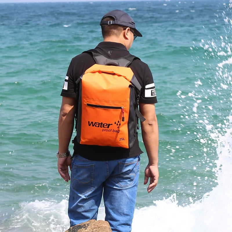 Waterproof Backpack AquaDryX 25L | Floating Dry Bag | Rolltop & Breathable | Ideal for Kayaking, Trekking & Outdoor