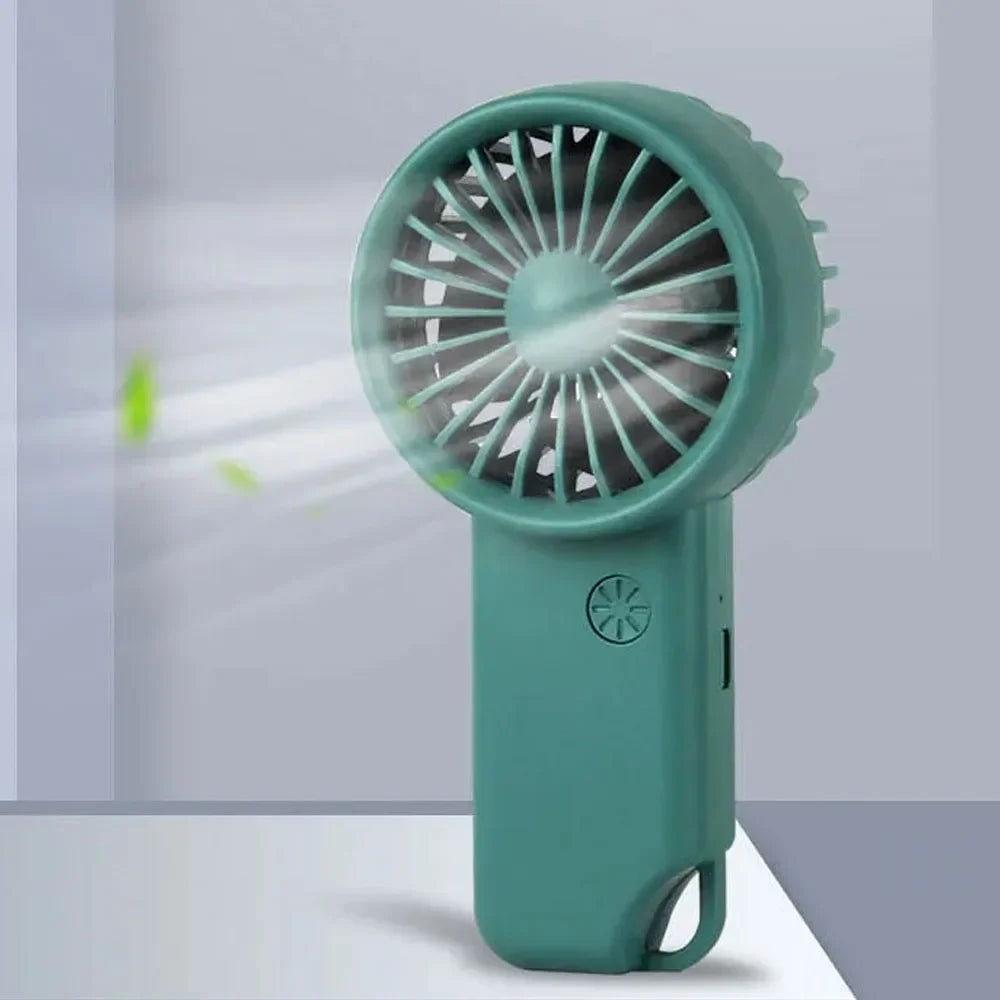 Brisola Mini Handheld Fan with USB Charging | 3 Speed Settings & LED Display | Portable Battery Fan for Office, Travel & Sports