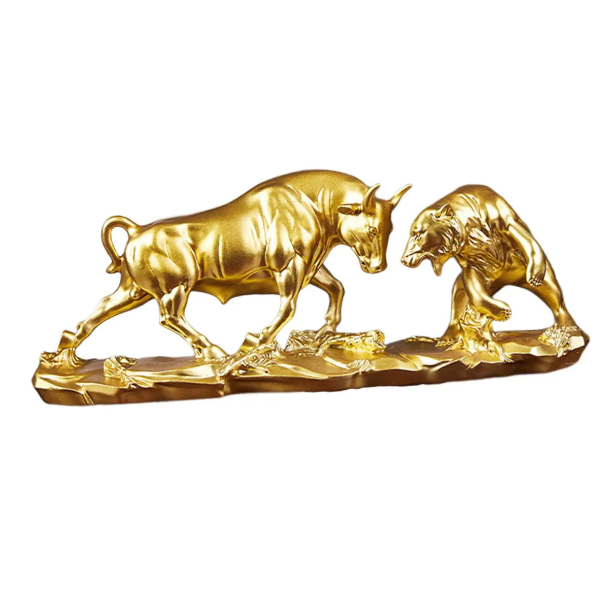 Feng Shui Bear and Bull Statue, Bull Figure, Collection Cow Sculptures Animal