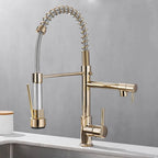 DualFlow Kitchen Faucet - Luxurious Double Bronze Kitchen Faucet
