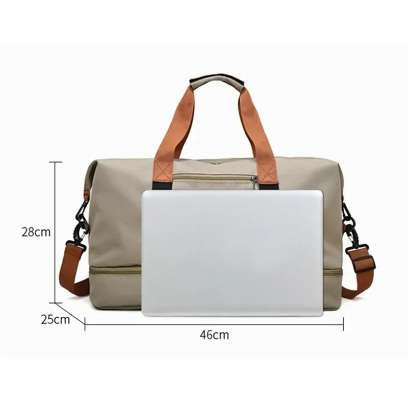 VOLARIS Fitness Travel Bag | Large Capacity | Dry-Wet Separation | Hand & Shoulder Bag for Women