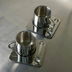 Stainless Steel Coffee Cup and Tray