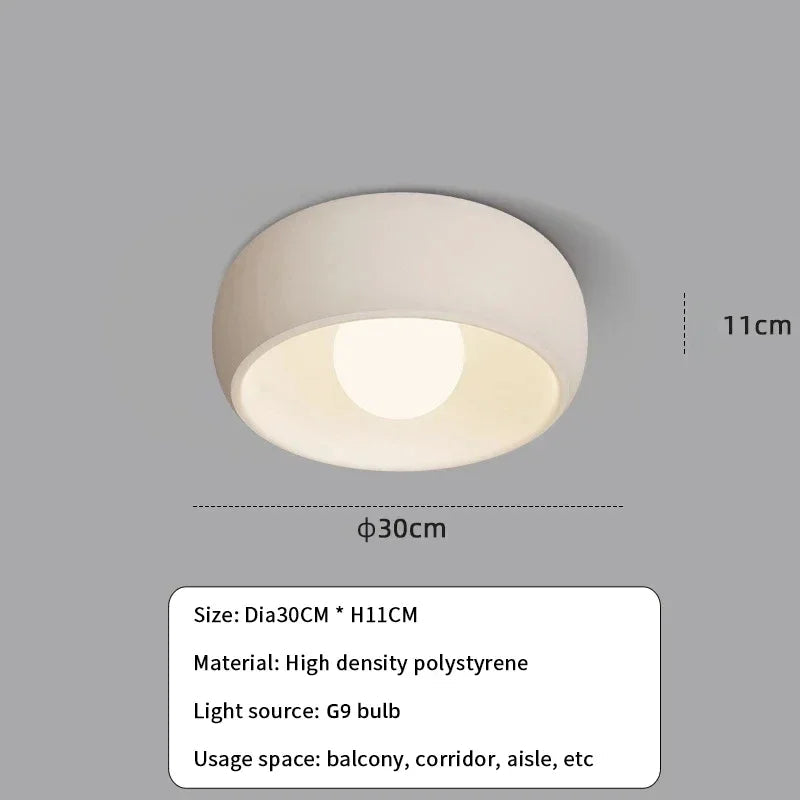 Japanese Wabi-Sabi Round Ceiling Lamp LED