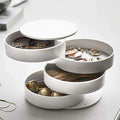 Velvira Jewelry Box Rotatable | 5 Levels with Lid | Dustproof & Compact | For Jewelry, Hair Accessories & Makeup