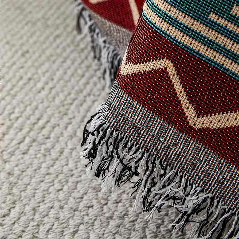 Sofa blanket EthnoLoom | Reversible & Dustproof | Pet friendly | Universal for all seasons