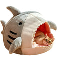 SoftBloom Shark Cat Bed – Cozy Hideaway for Indoor
