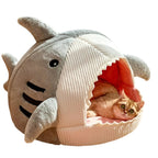 SoftBloom Shark Cat Bed – Cozy Hideaway for Indoor
