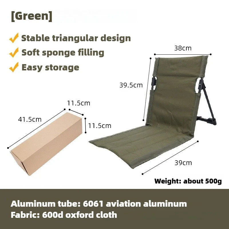 TREKASE Camping Folding Chair | Ultra-light & weatherproof | Aluminum frame | Padded for extra comfort | Quick to assemble