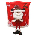 Jolivine | Christmas Chair Cover | Santa, Snowman & Reindeer Design | Festive Chair Decoration for Christmas & New Year | Soft & Washable