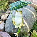 Frog on Lotus Leaf Figure for Aquarium Garden Decoration and Balcony Decoration