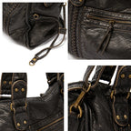 NoirClass - Elegant Black Leather Handbag