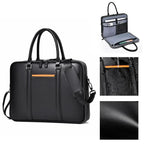 Manhattan Leather Business Laptop Briefcase Crossbody Handbag