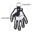 Gothic Skeleton Hand Leather Belt Clip Keychain