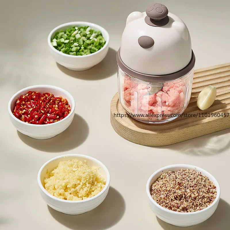 Cute Bear Rechargeable Anti-Slip Electric Grinder