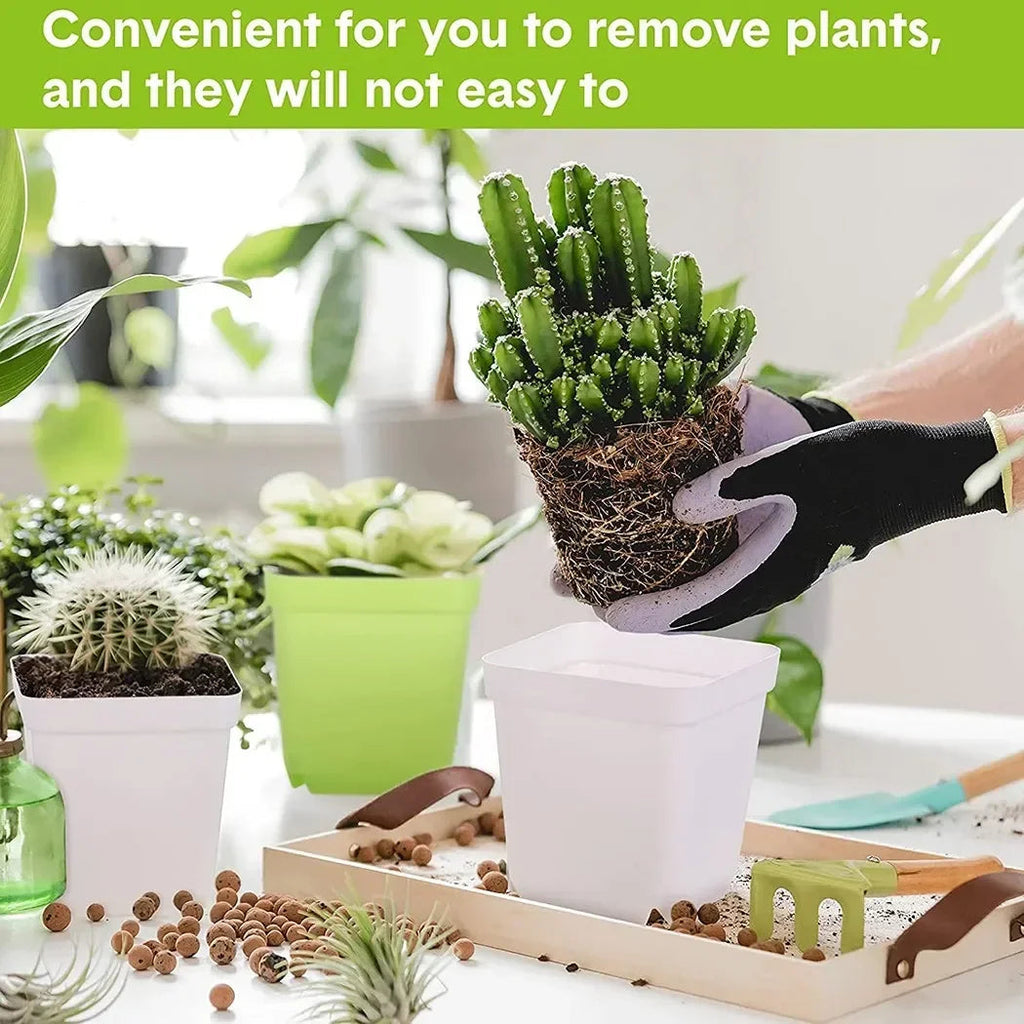 Bloomigo Mini Flower Pot Set | Bright Colors | Weatherproof & Ventilated | For Balcony & Indoor