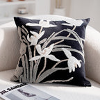 Embroidered Orchid Pillowcase