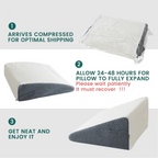 Dual Comfort Memory Foam Orthopedic Wedge Pillows with Breathable Covers