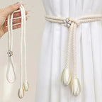 Floravia Curtain Holders 2-Piece Set | Adjustable Without Drilling | With Flower Buckle | Elegant Home Accessory