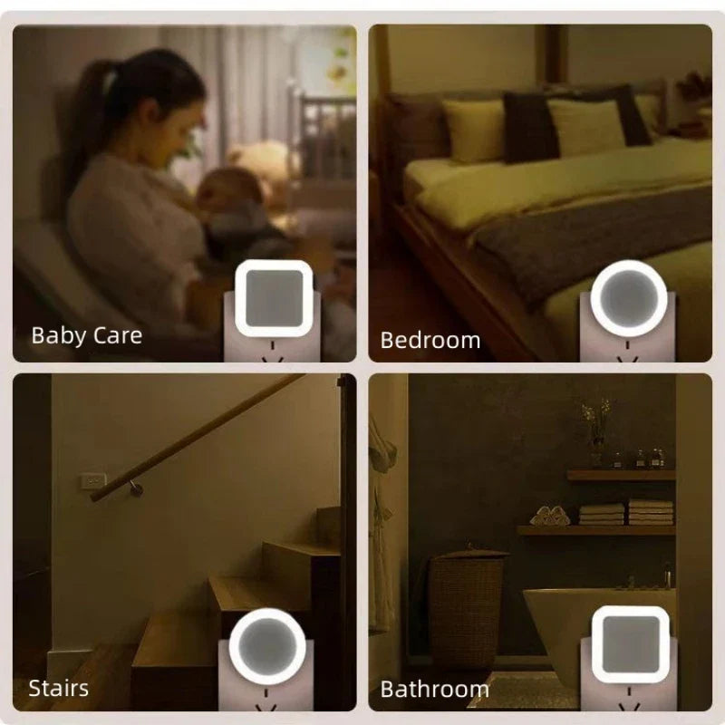 Nuvilux LED night light with twilight sensor | plug light EU/US | 0.3W | For children's room, hallway, bathroom & bedroom