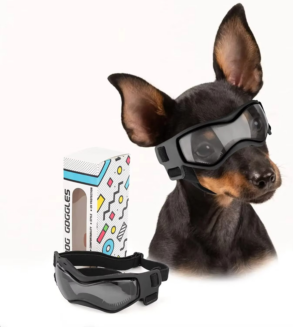 Protective UV Sunglasses for Small Dogs with Adjustable Straps