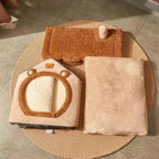 Plush Pet House with Roof & Anti-Slip Bottom