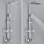 RainFlow Luxe Rain Shower Set – adjustable brass shower fixture with 4 functions