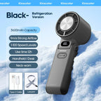 CoolityGo Handheld Fan with Ice-Cool Technology | 100 Speed Levels | 3600mAh Battery | Foldable & Ultraleight