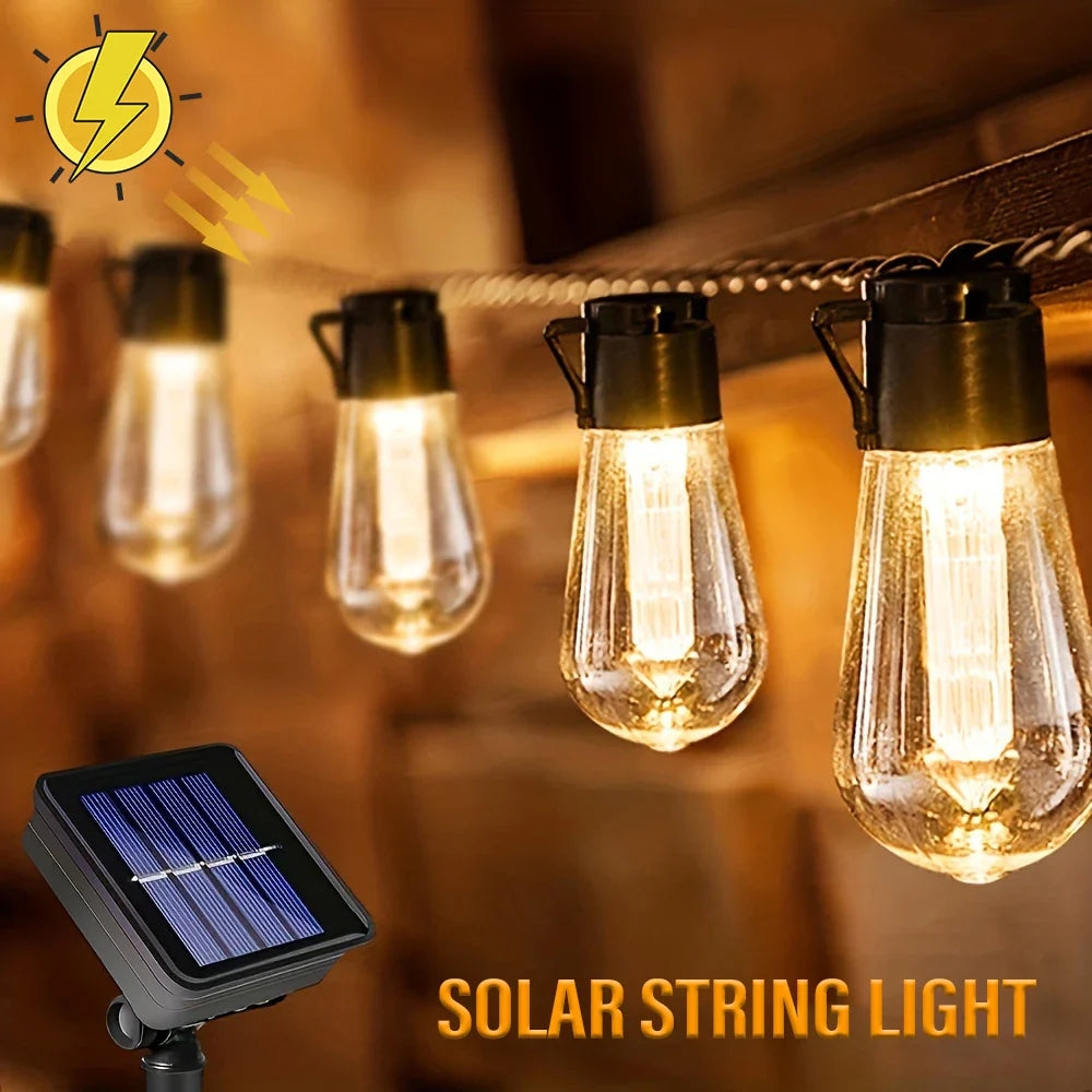 LED Solar String Lights SolaLuma | Waterproof IP44 | For Garden, Terrace & Camping | Automatic Lighting