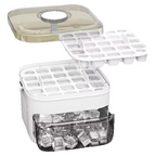 Large 50-Cube Ice Tray with Easy-Press Lid for Effortless Release
