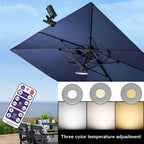 SunGlow Umbrella Light | Solar & USB Operation | 3 Light Modes | For Garden & Terrace