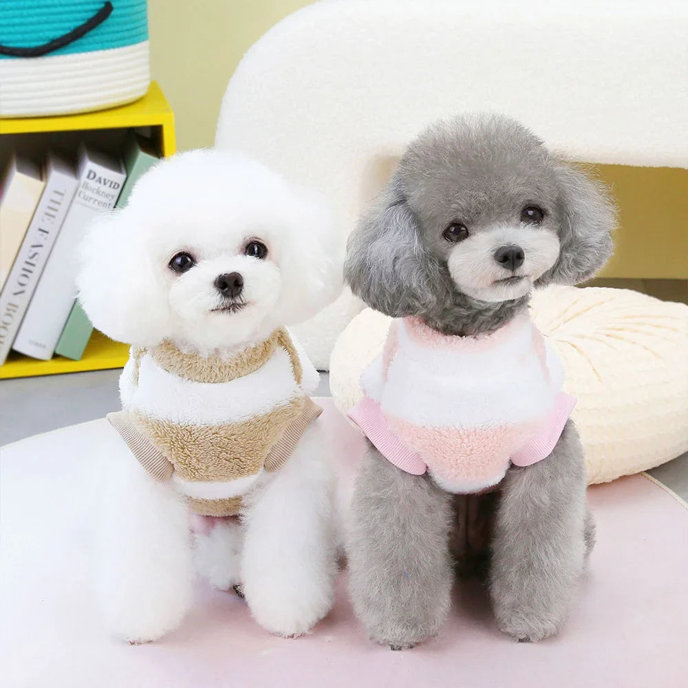 Warmer fleece dog sweater for small dogs