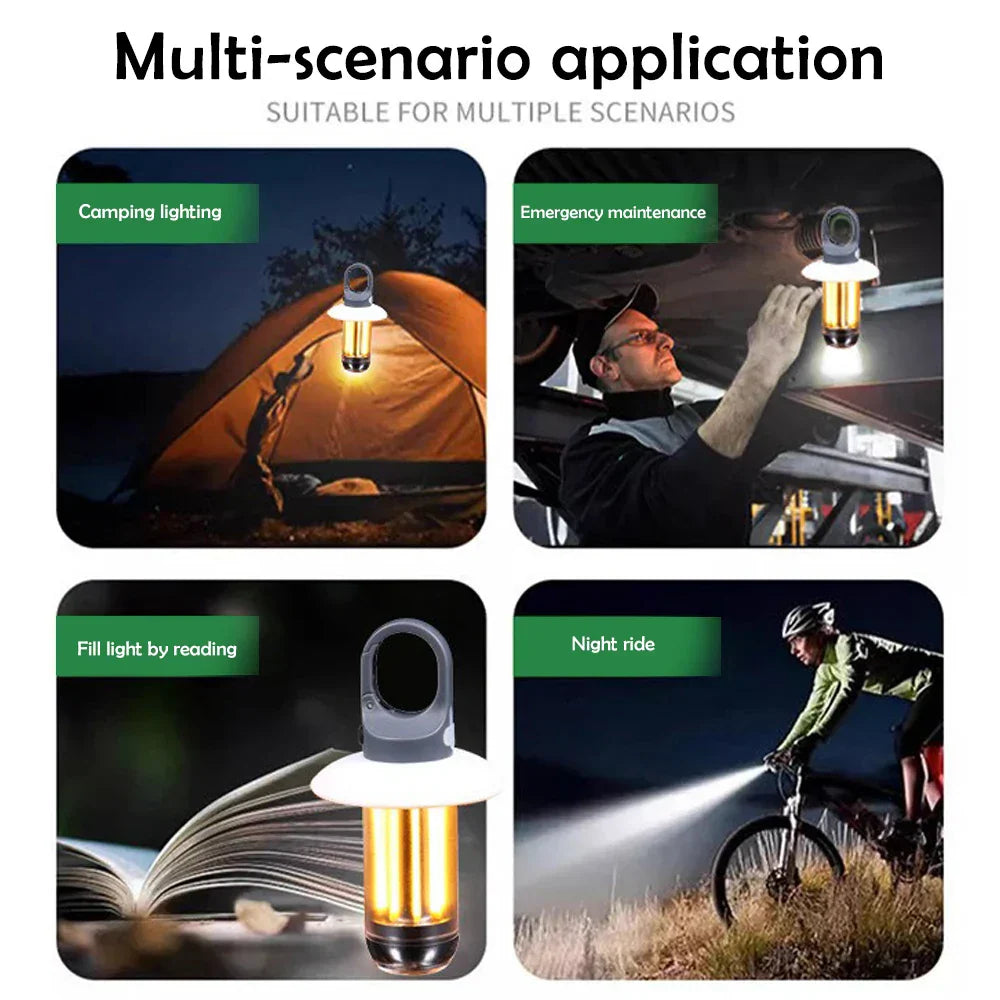 Lumenity Camping Lamp | 360° Light & Power Bank | Solar & USB-C | Compact & Rechargeable