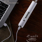 CREMIX Electric Milk Frother & Mixer | 3 Speeds | Double Attachment Made of Stainless Steel | USB Charging