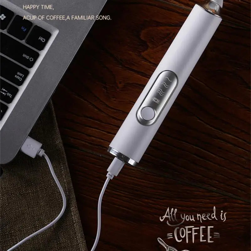 CREMIX Electric Milk Frother & Mixer | 3 Speeds | Double Attachment Made of Stainless Steel | USB Charging