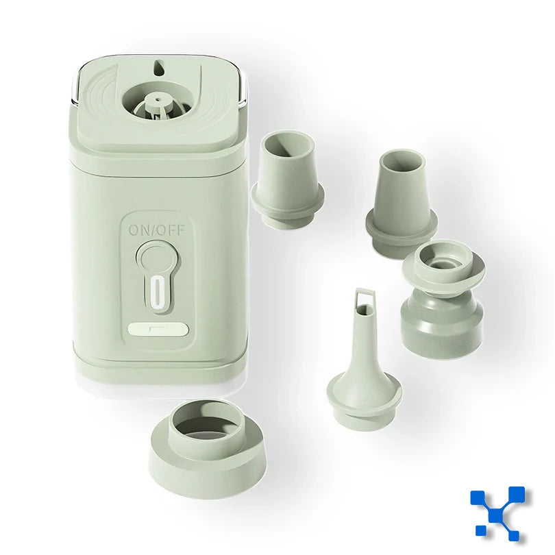 AirBreezy Mini Air Pump | Ultra Compact & USB-C Rechargeable | 5 Nozzles | 200L/min Power