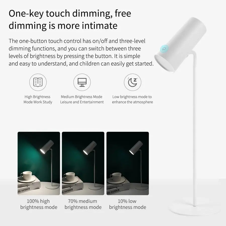 LumiPro LED Desk Lamp | 3W | Rechargeable | 10–50 hrs. runtime | Type-C charging