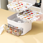 Large 50-Cube Ice Tray with Easy-Press Lid for Effortless Release