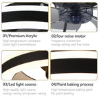 Aura Silent LED Ceiling Fan Lamp