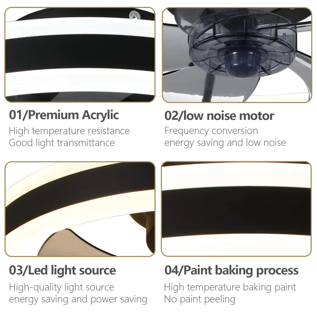 Aura Silent LED Ceiling Fan Light