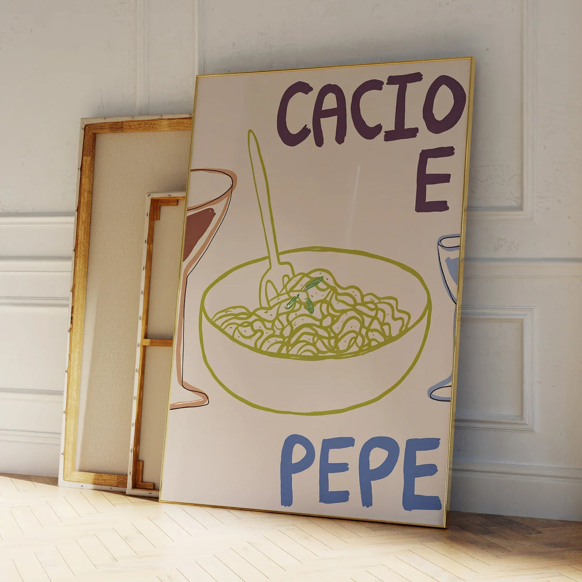 Cacio e Pepe & Spaghetti Bolognese Wall Art