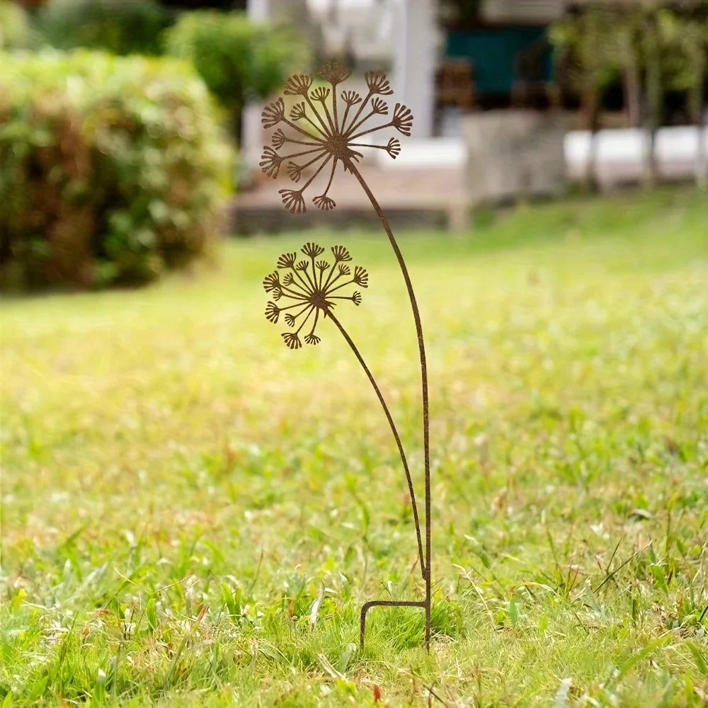 Florandis Metal Garden Stake Flower | Decorative Stake for Balcony, Bed & Plant Pot | Weatherproof & Detailed